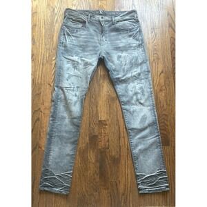 PRPS Jeans Mens Size 38x34 Gray Distressed Honeycomb Stretch
